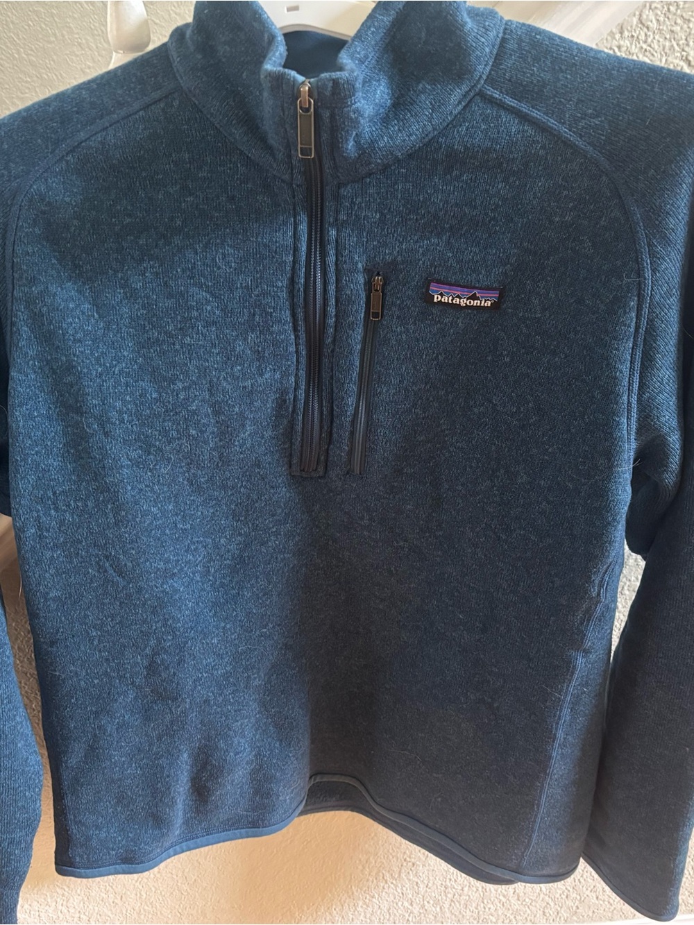 Patagonia Men's Deep Teal Quarter-Zip Fleece Pullover